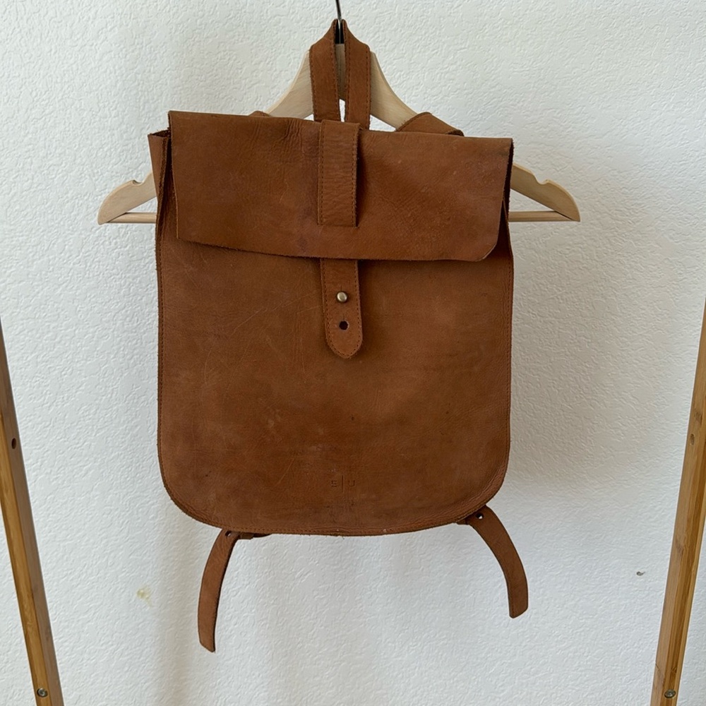 equal uprise leather backpack